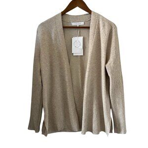 Verve Ami NEW Open Front Cardigan Sweater In Fawn Heather Size XL